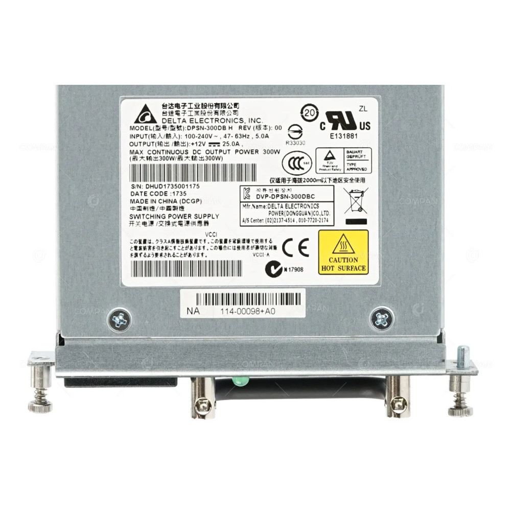 114-00098 NETAPP 300W PORT SIDE EXHAUST POWER SUPPLY FOR NETAPP CN1610
