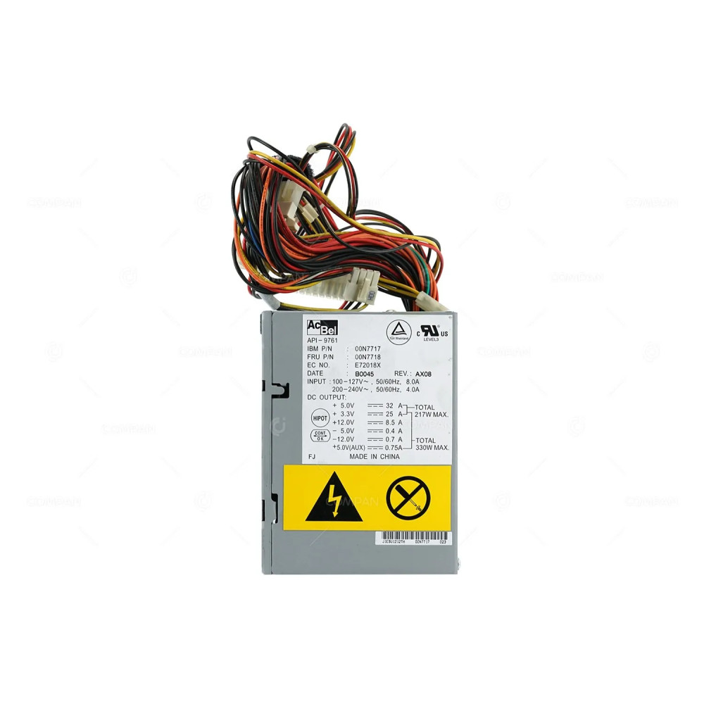 00N7718 IBM 330W POWER SUPPLY FOR XSERIES 200 205 206 220 00N7717, API-9761,  E72018X,