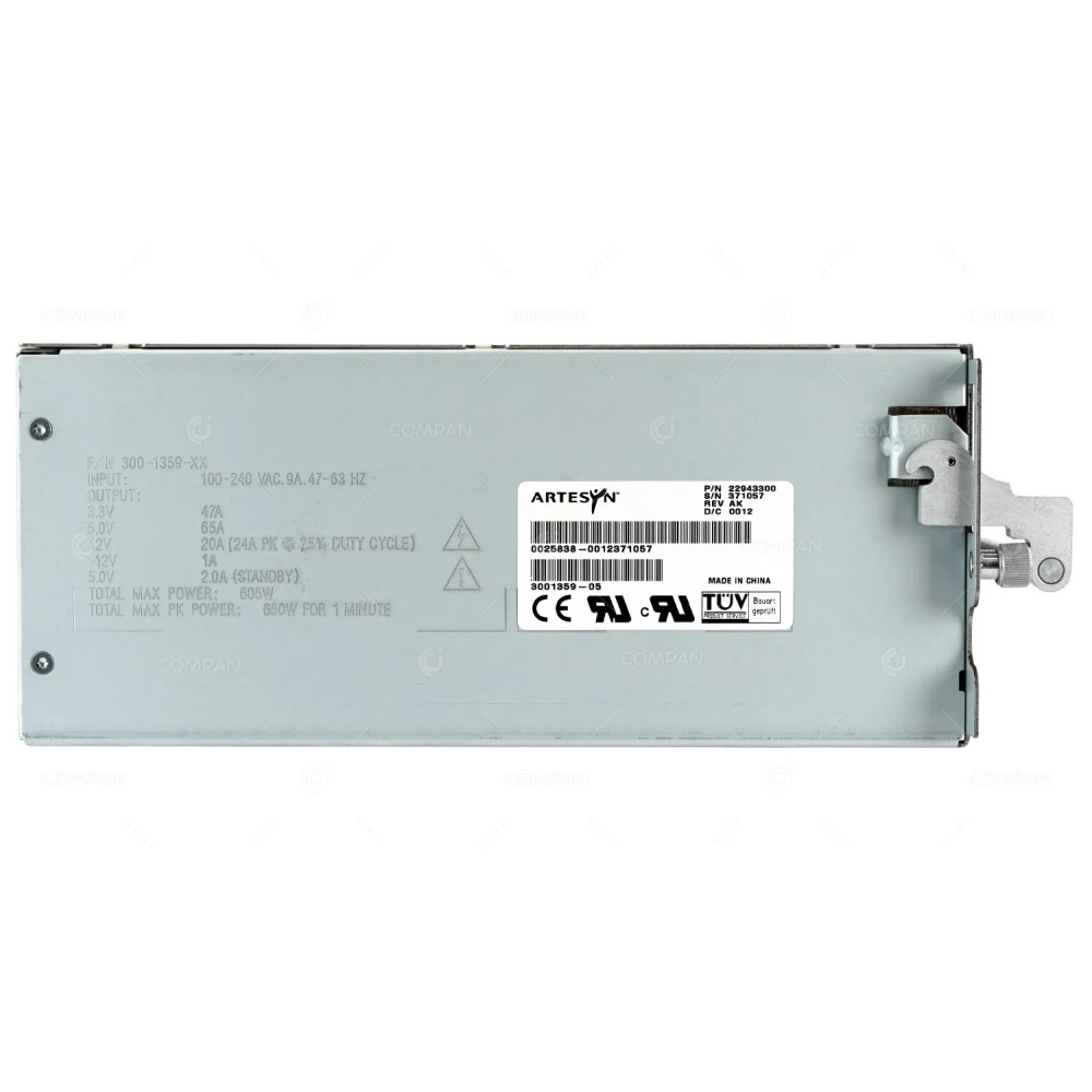 3001359-05 SUN MICROSYSTEMS 605W POWER SUPPLY FOR ULTRA ENTERPRISE E450 22943300, 300-1359-XX, 766334-1, 22940603