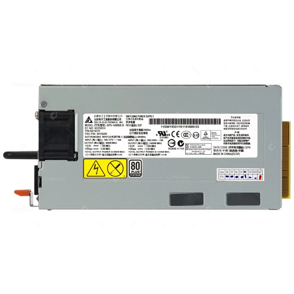 94Y8295 IBM 1400W  PLATINUM PSU FOR IBM SYSTEM X3750 X3850 X3950 X6