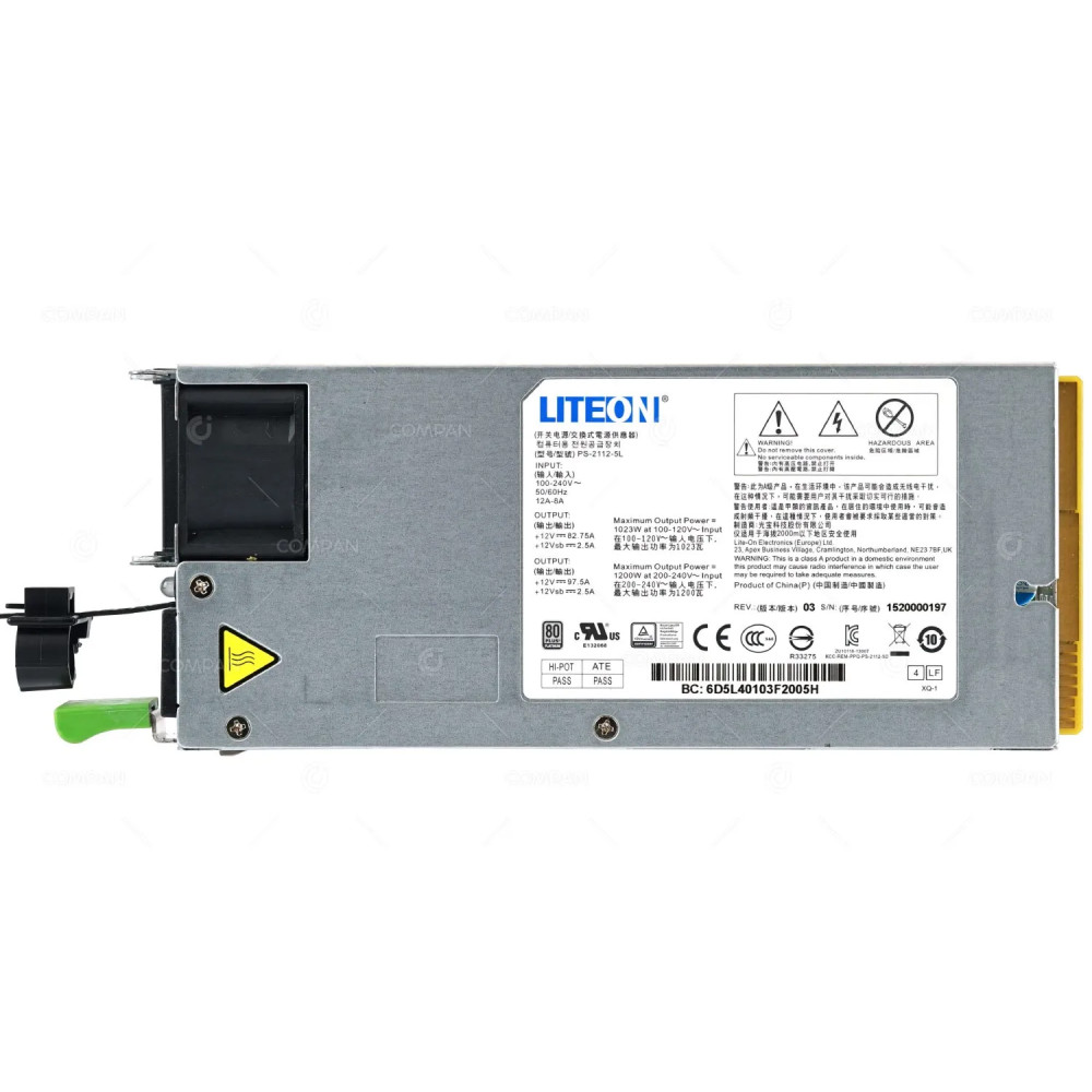 PS-2112-5L LITEON 1200W 80 PLUS PLATINUM POWER SUPPLY -