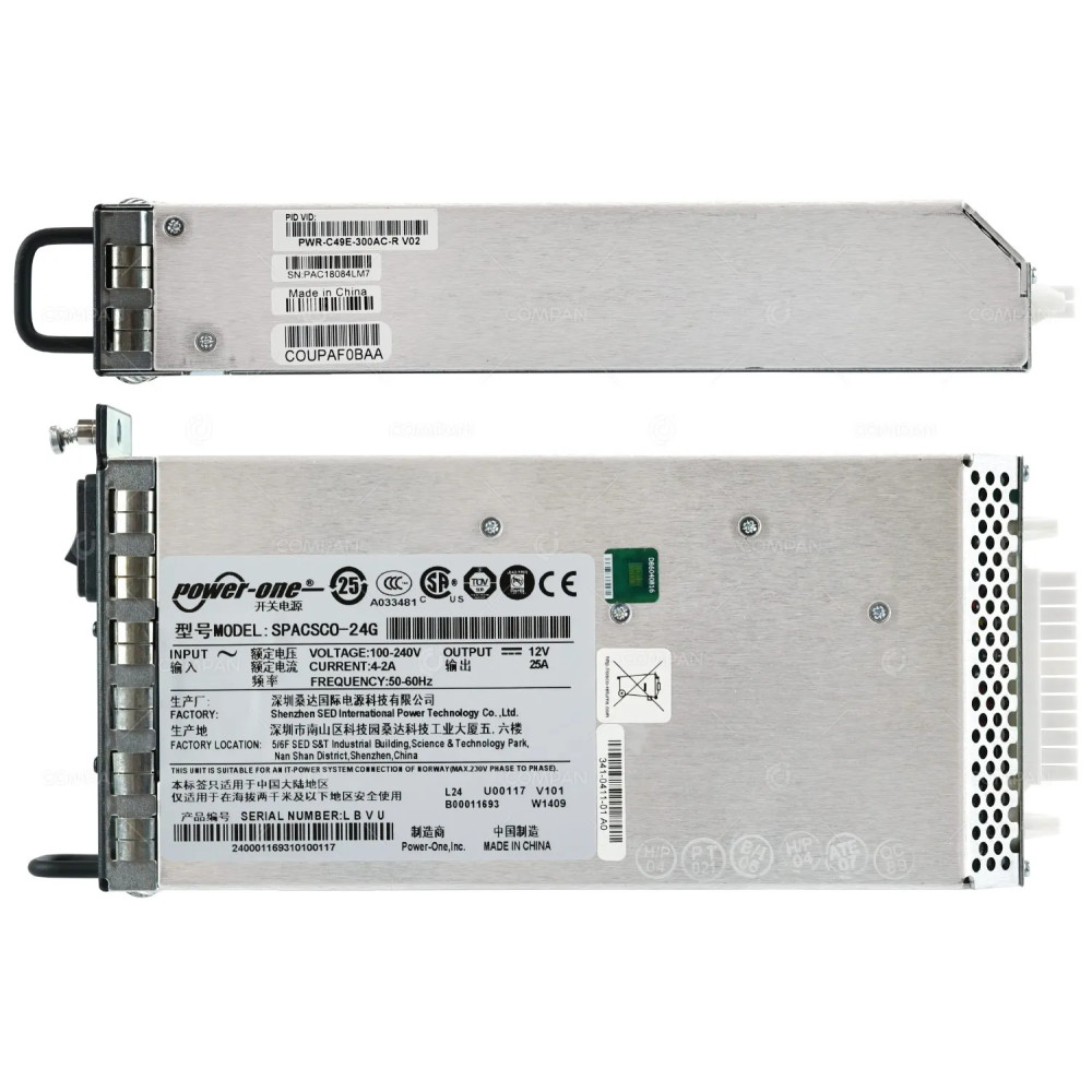 PWR-C49E-300AC-R CISCO 300W POWER SUPPLY FOR CATALYST 4948E DCJ3001-06PLF