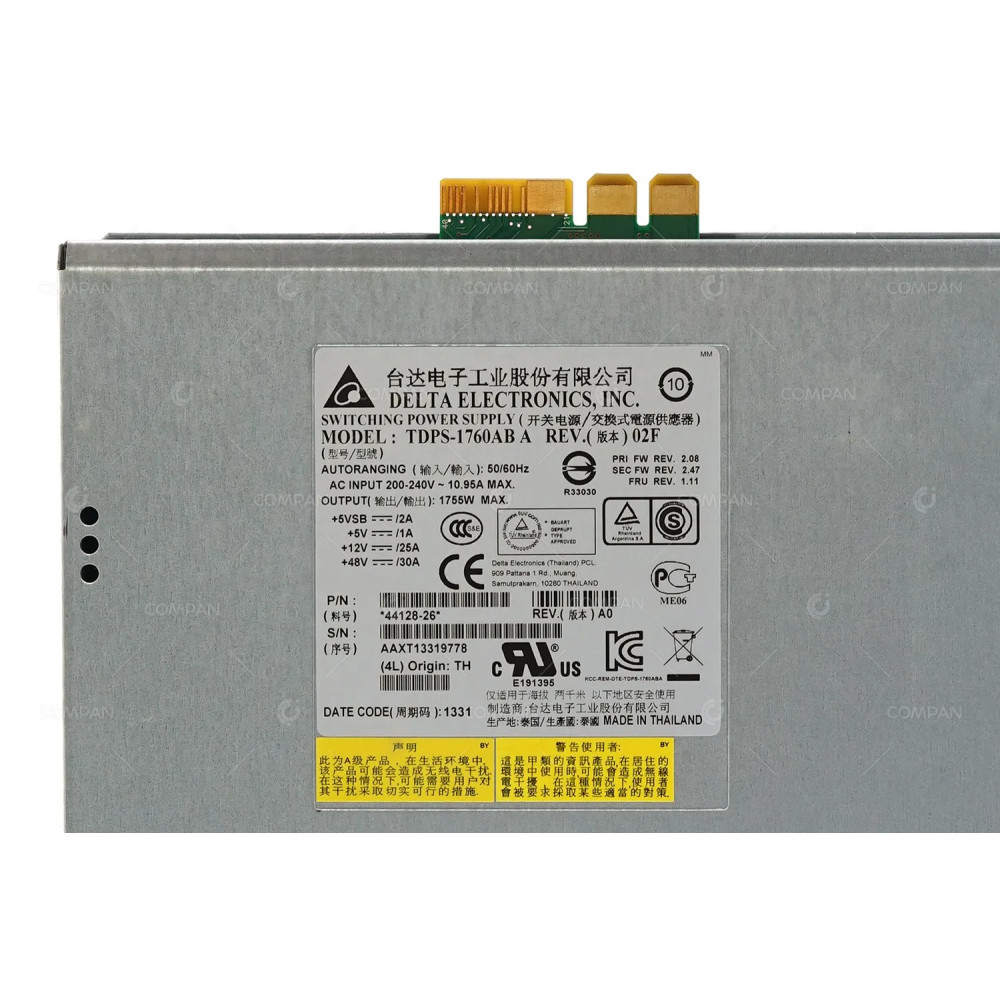 48564-00 NETAPP 1755W AC SWITCHING POWER SUPPLY FOR NETAPP DE6600