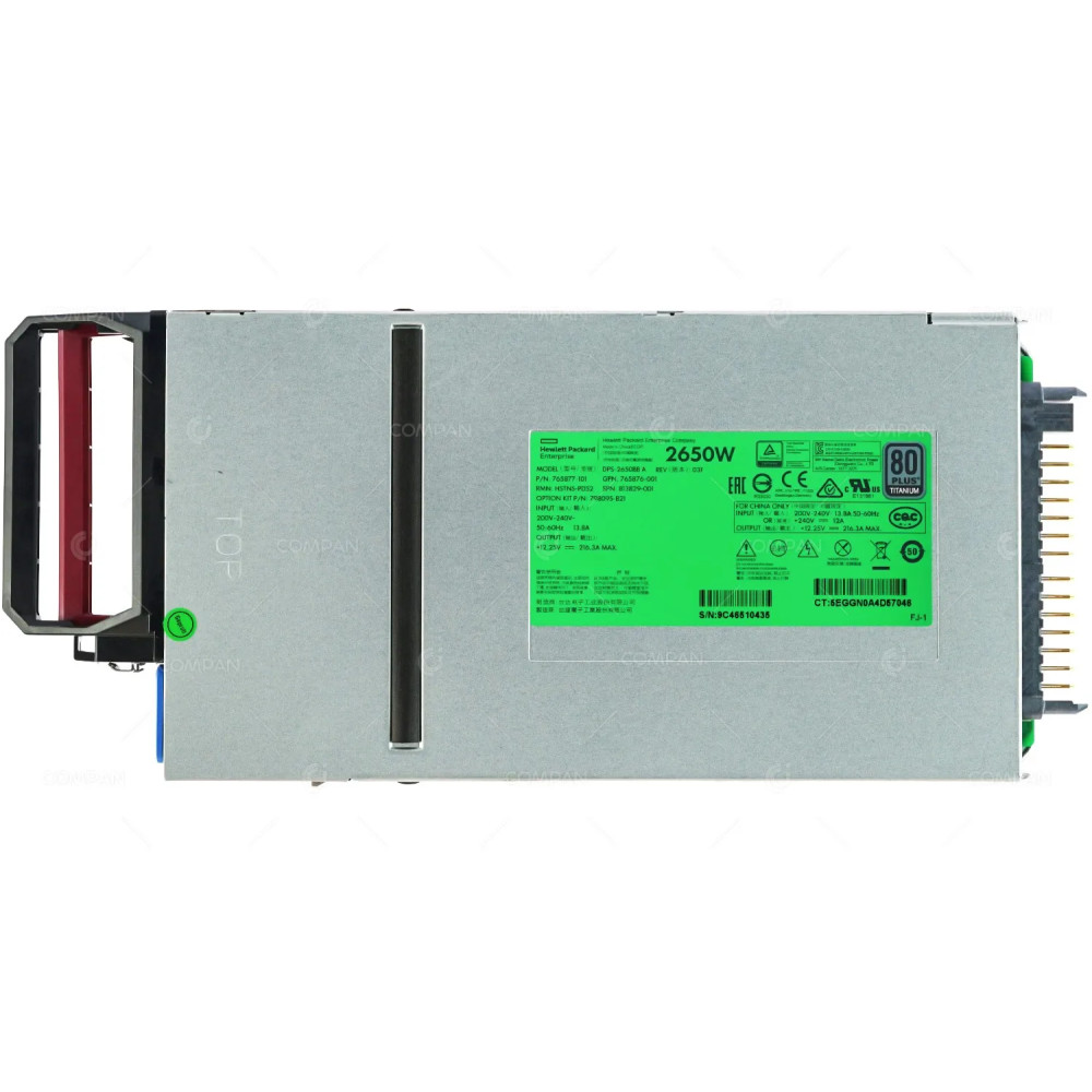 813829-001 HPE 2650W 80+ TITANIUM AC POWER SUPPLY FOR HPE SYNERGY 12000 FRAME