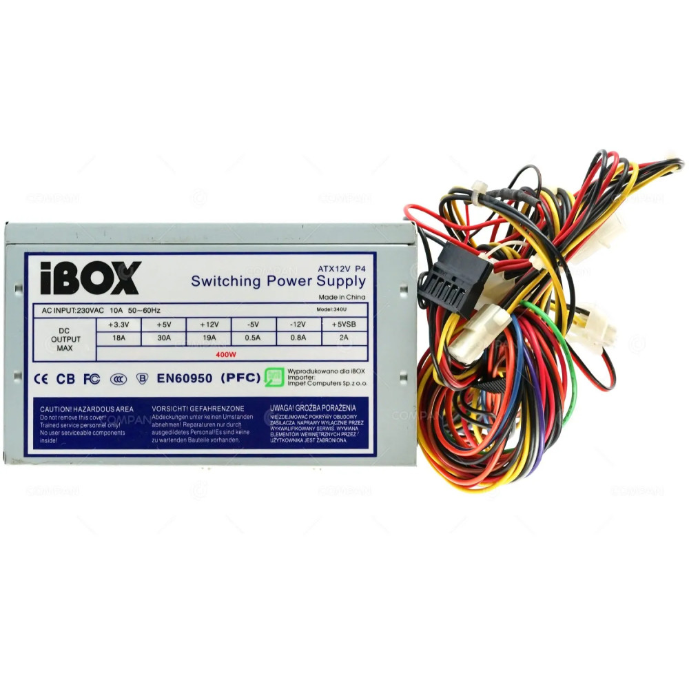ATX12-P4 IBOX ATX12V P4 400W POWER SUPPLY 340U, ATX12 P4