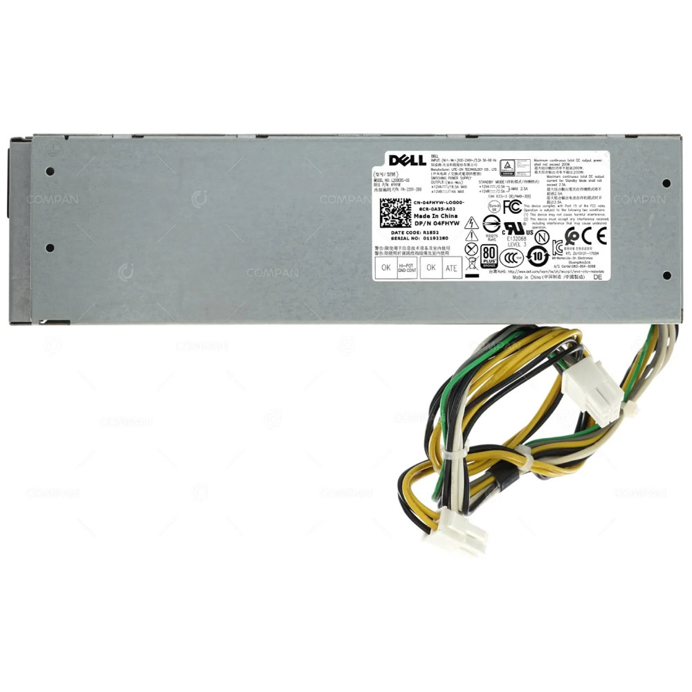 4FHYW DELL 200W POWER SUPPLY FOR OPTIPLEX 3060 04HYW, L200EBS-00