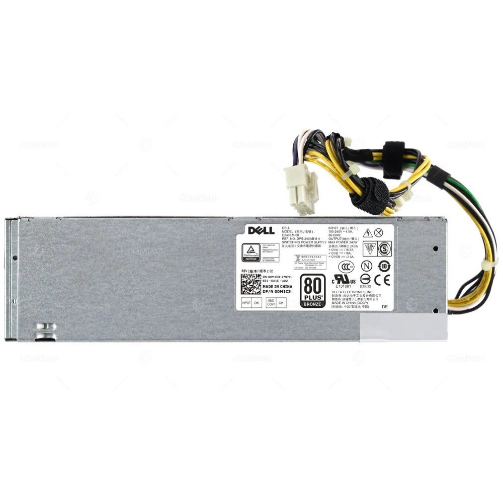 0M1C3  DELL 240W PSU 80 + BRONZE WITH 4 PIN AND 8 PIN CONNECTOR FOR OPTIPLEX