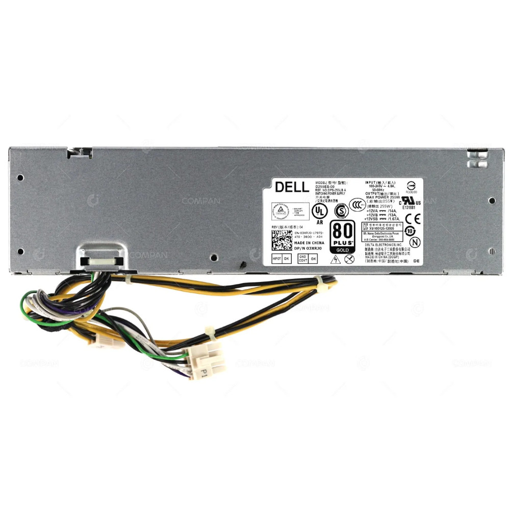 3XRJ0 DELL 255W PSU 80+ GOLD WITH 4 PIN AND 8 PIN CONNECTOR