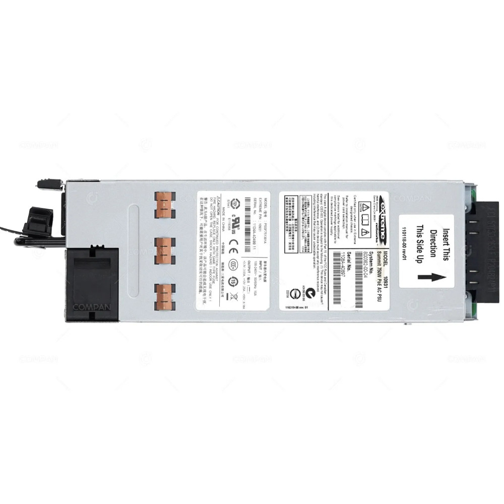 10931 EXTREME NETWORK SUMMIT 750W AC POWER SUPPLY FOR X460 800382-00-03, PSSF751301A