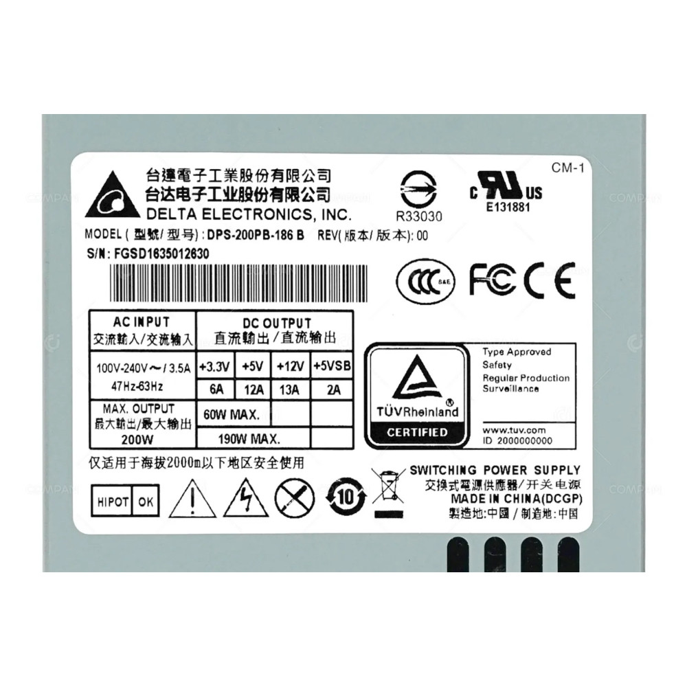 DPS-200PB-186 DELTA POWER SUPPLY 200W FOR SYNOLOGY RACKSTATION RS815+ -