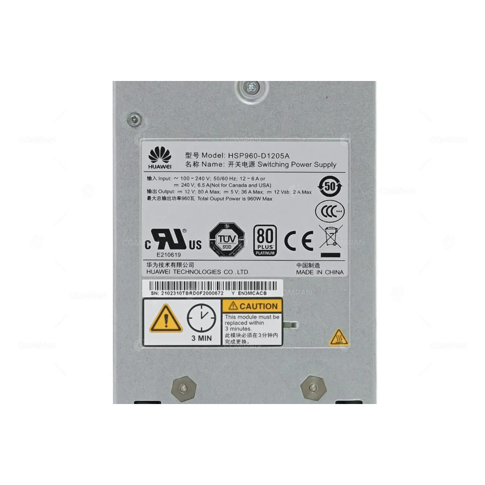 EN3MCACB HUAWEI 960W POWER SUPPLY FOR OCEANSTOR 5500 V3 HSP960-D1205A,