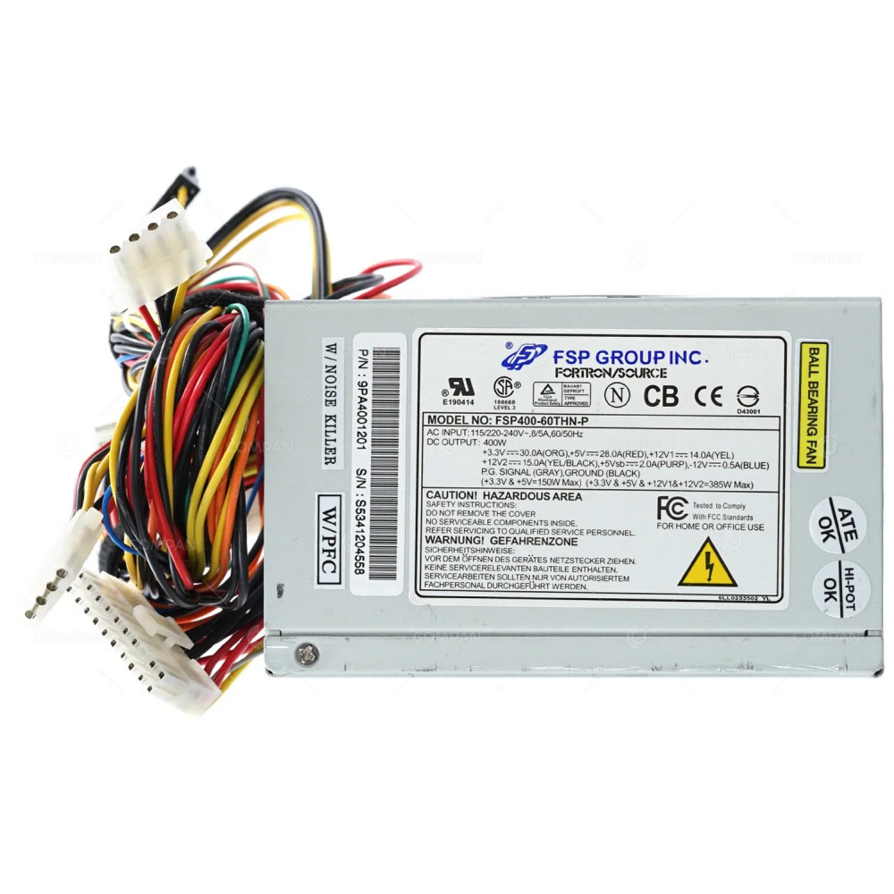FSP400-60THN-P FSP 400W ATX 20+4 PIN 4X MOLEX POWER SUPPLY 9PA4001201