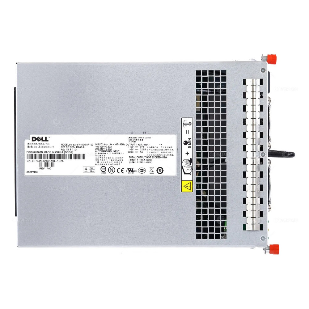 H703N DELL 488W POWER SUPPLY WITH FAN FOR POWERVAULT MD1000 MD3000 0H703N, D488P-S0