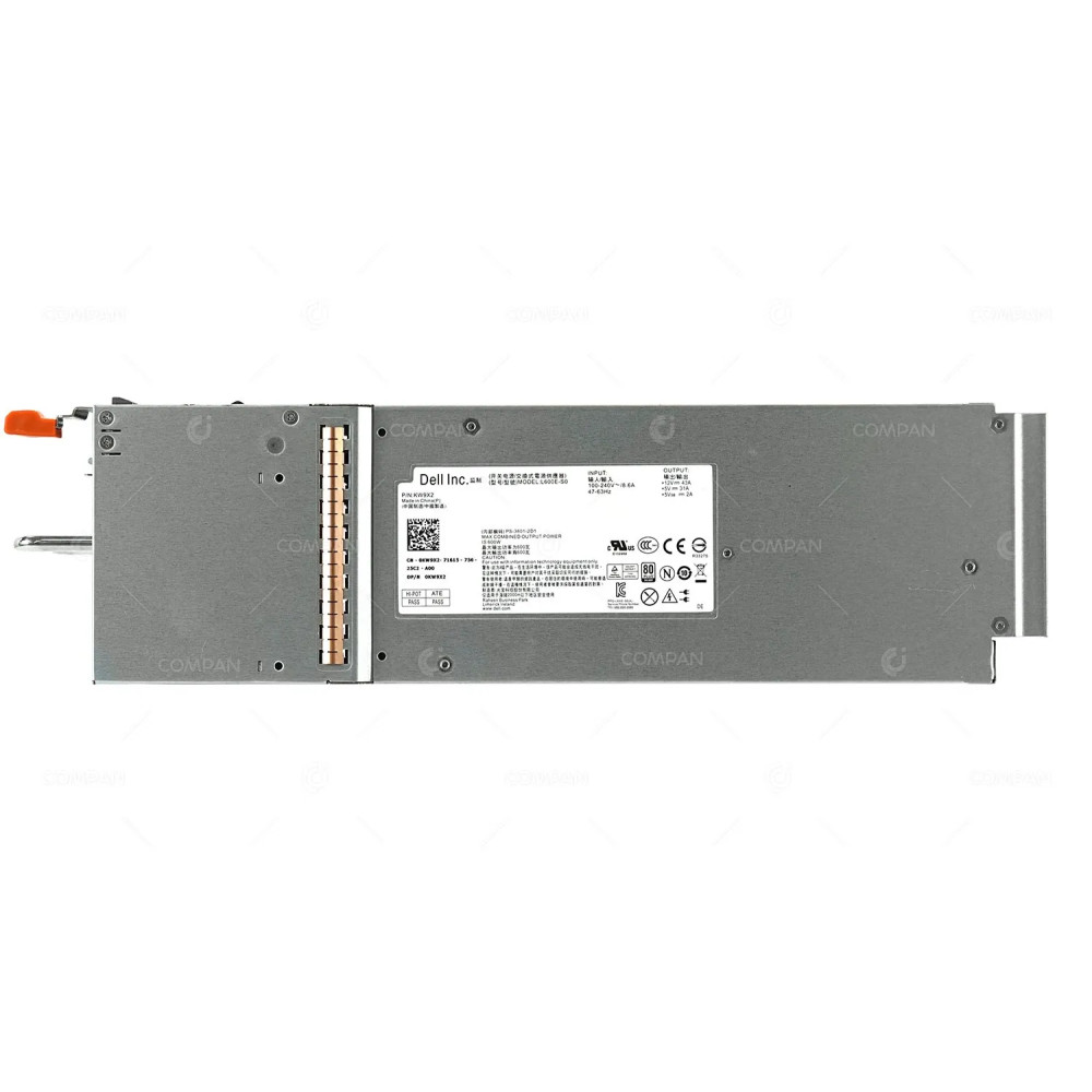 KW9X2 DELL POWER  SUPPLY 600W 80 PLUS SILVER FOR SC400 MD12X0 MD14X0 MD32X0 MD38X0 0KW9X2