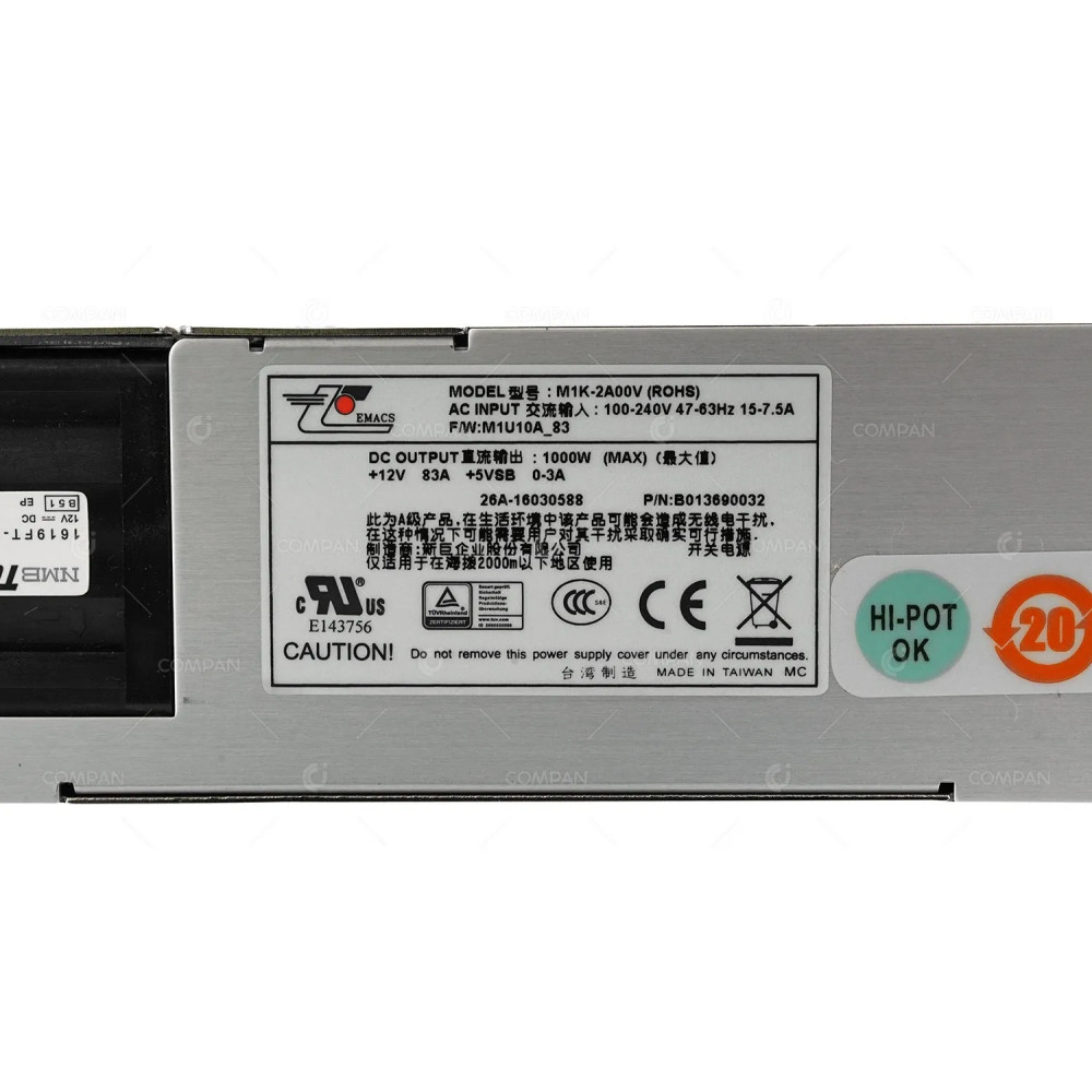 M1K-2A00V EMACS POWER SUPPLY 1000W FOR FP8350 26A-16030588, B013690032
