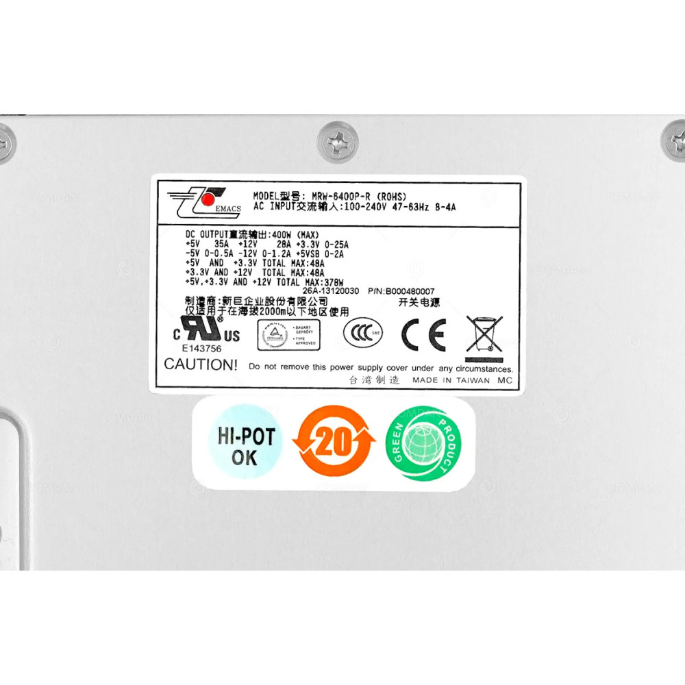 MRW-6400P-R EMACS 400W AC POWER SUPPLY FOR GVS-432 26C-13110173