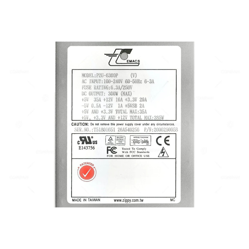 P2U-6300P EMACS POWER SUPPLY 300W FOR E2GB -