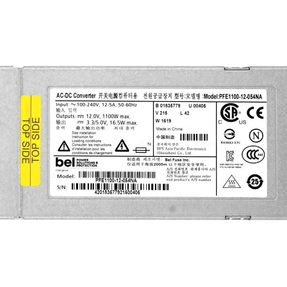 PFE1100-12-054NA BEL FUSE 1100W POWER SUPPLY FOR BLUE COAT S500 -