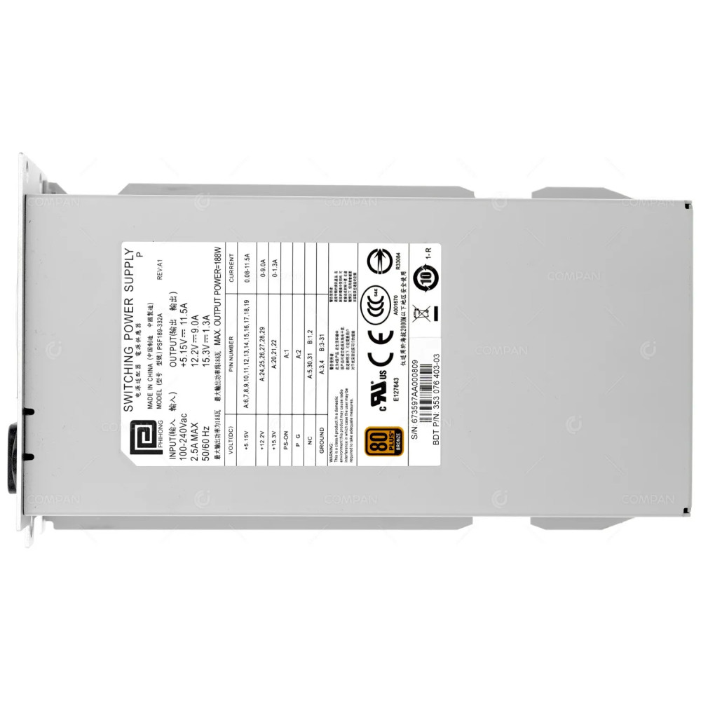 PSF189-332A PHIHONG 188W AC POWER SUPPLY FOR MSL2024 TAPE LIBRARY -