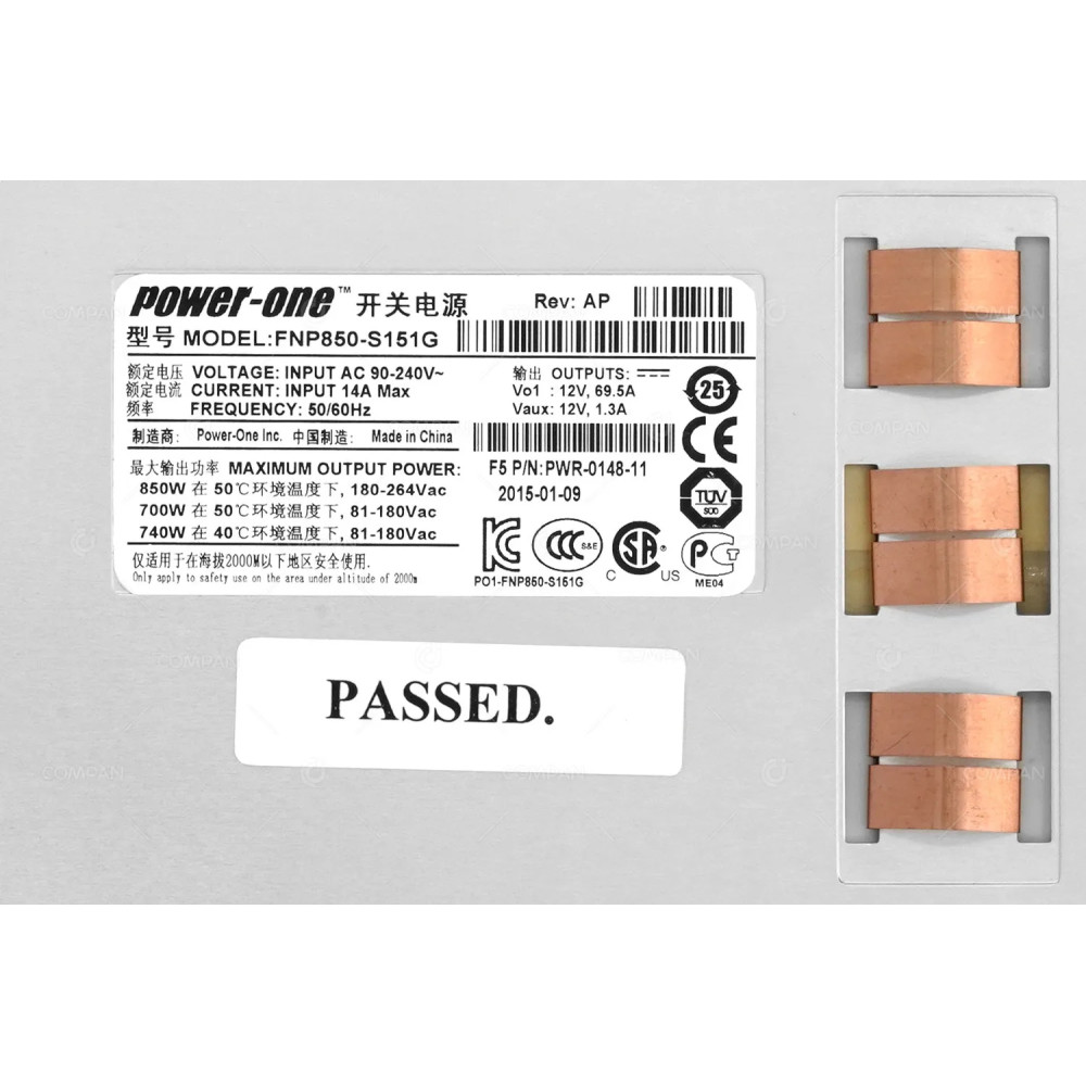 PWR-0148-11 F5 NETWORKS POWER SUPPLY 850W POWER-ONE FOR 6900 FNP850-S151G