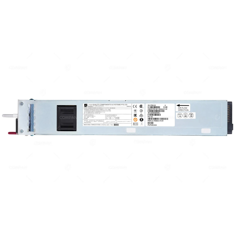 PWR-C3-750WAC-R CISCO POWER SUPPLY 750W FOR CATALYST 3850 FRONT TO BACK AIRFLOW 341-100224-01