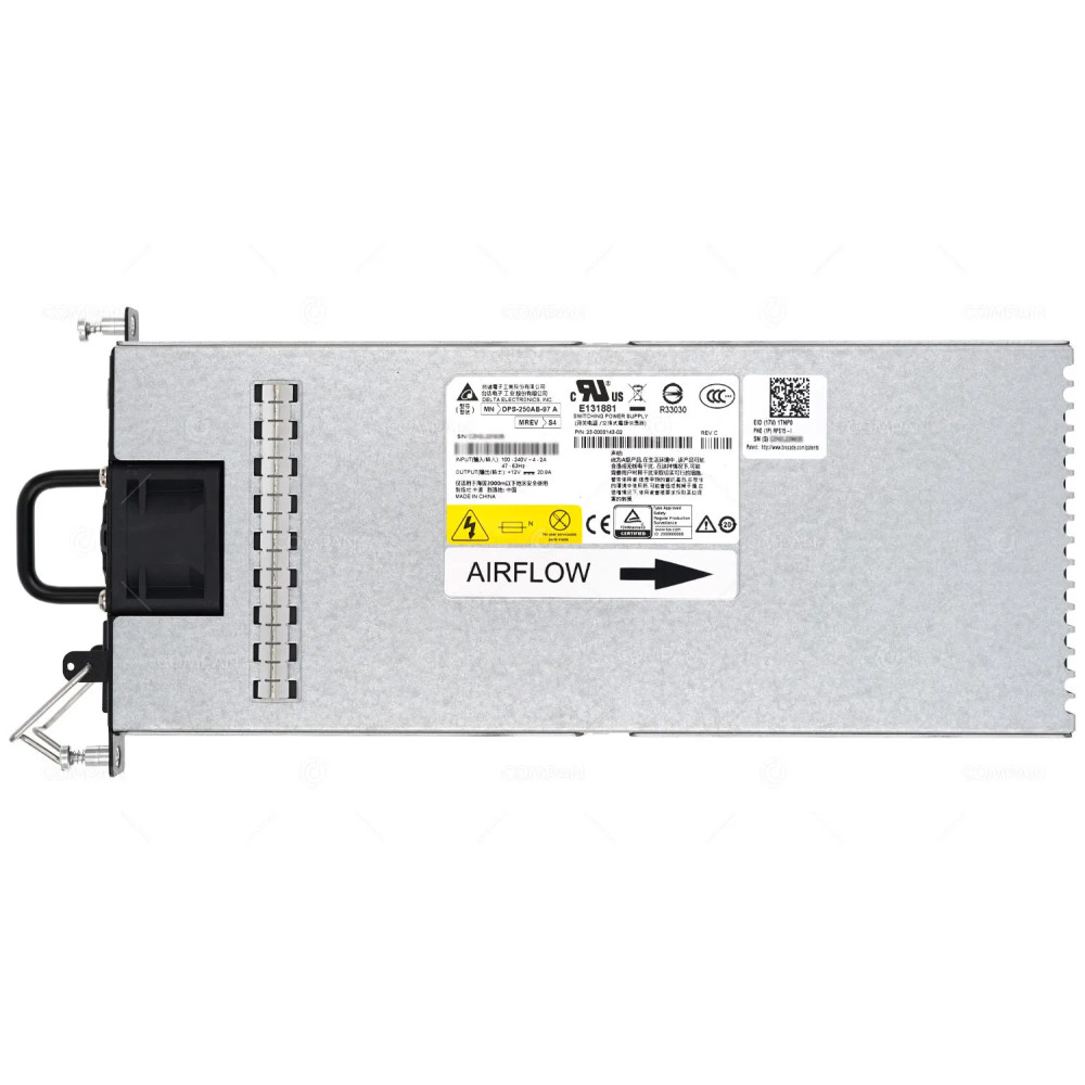 RPS15-I BROCADE POWER SUPPLY 250W PORT SIDE INTAKE FOR ICX6610-24-I 23-0000143-02, DPS-250AB-97