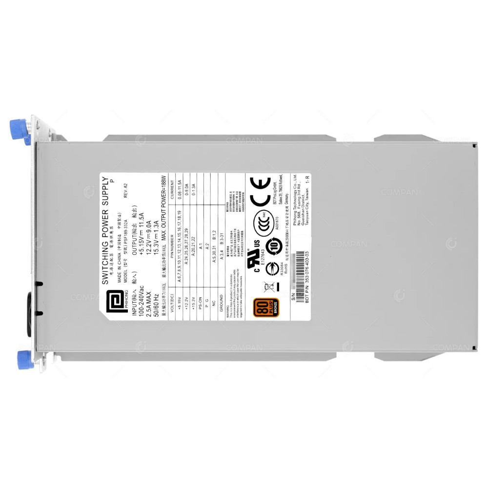 353 076 403-03  FUJITSU 188W AC POWER SUPPLY FOR FUJITSU ETERNUS LT40 S2 LIBRARY