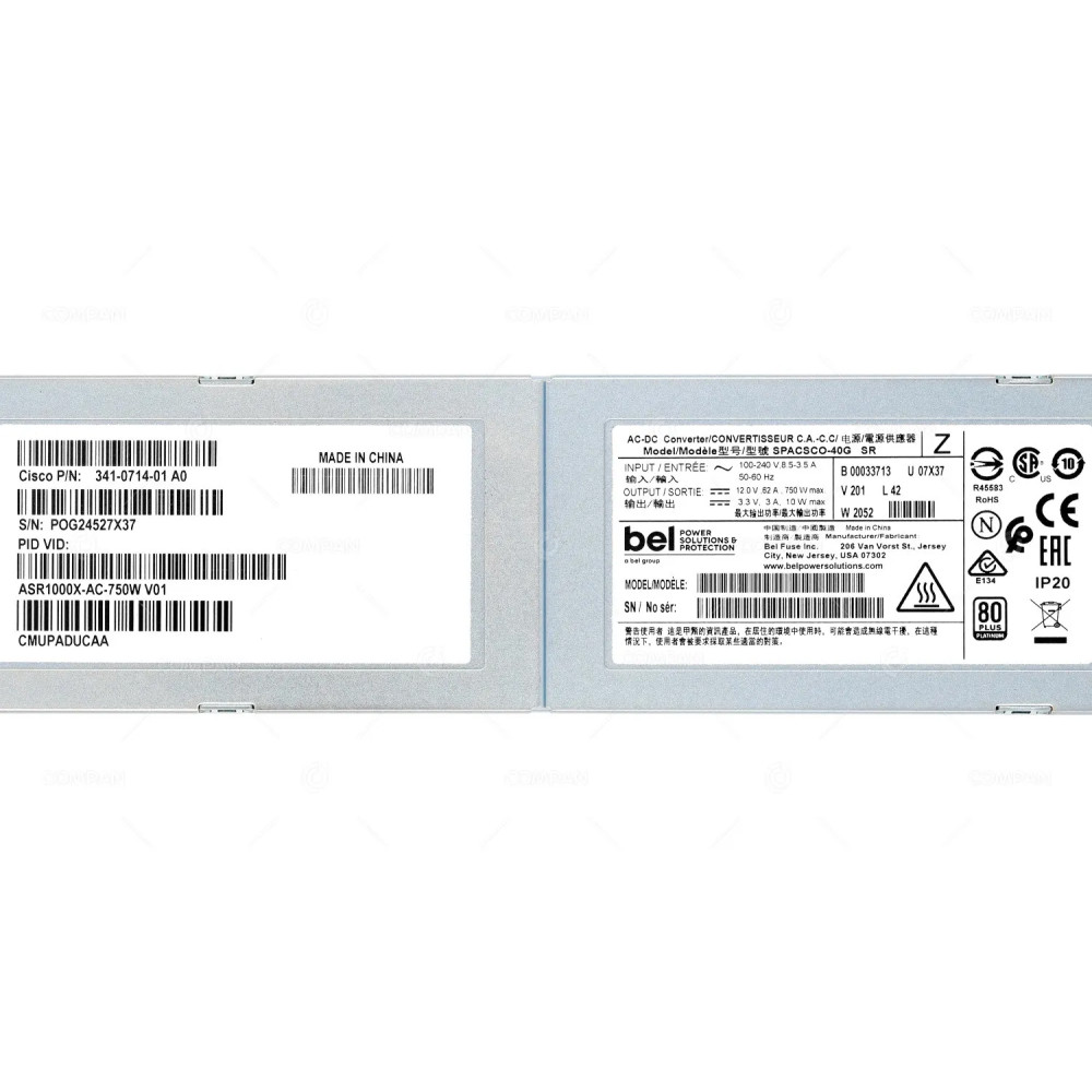 ASR1000X-AC-750W  CISCO 750W POWER SUPPLY FOR ASR1002-HX