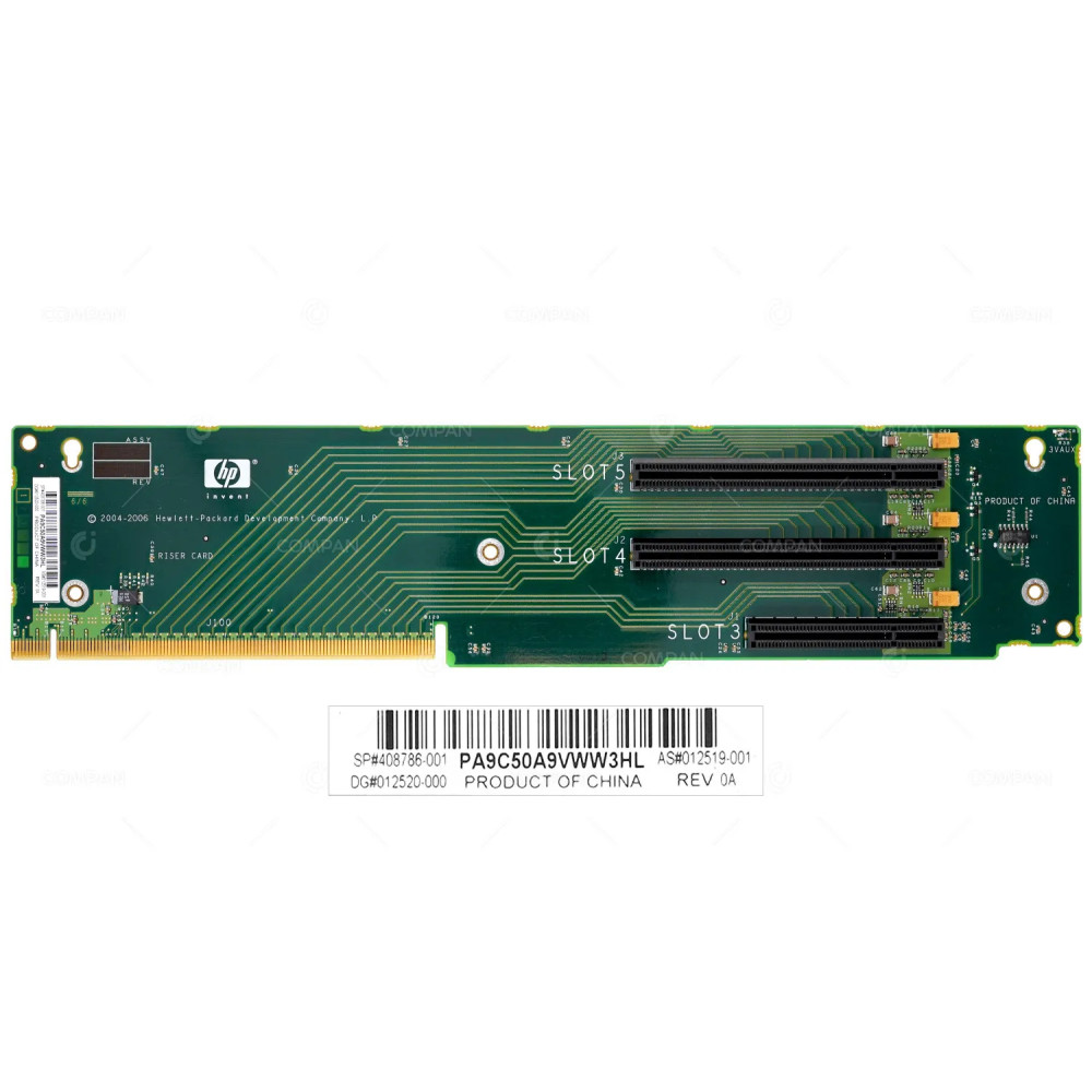 408786-001 HP RISER BOARD PCI-E FOR DL380 G5 012519-001, 01250-000