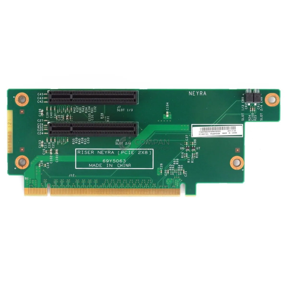69Y2328 IBM RISER CARD 2-SLOT PCI-E X8  FOR X3650 M3 X3750 M4 00J6530, 69Y5062