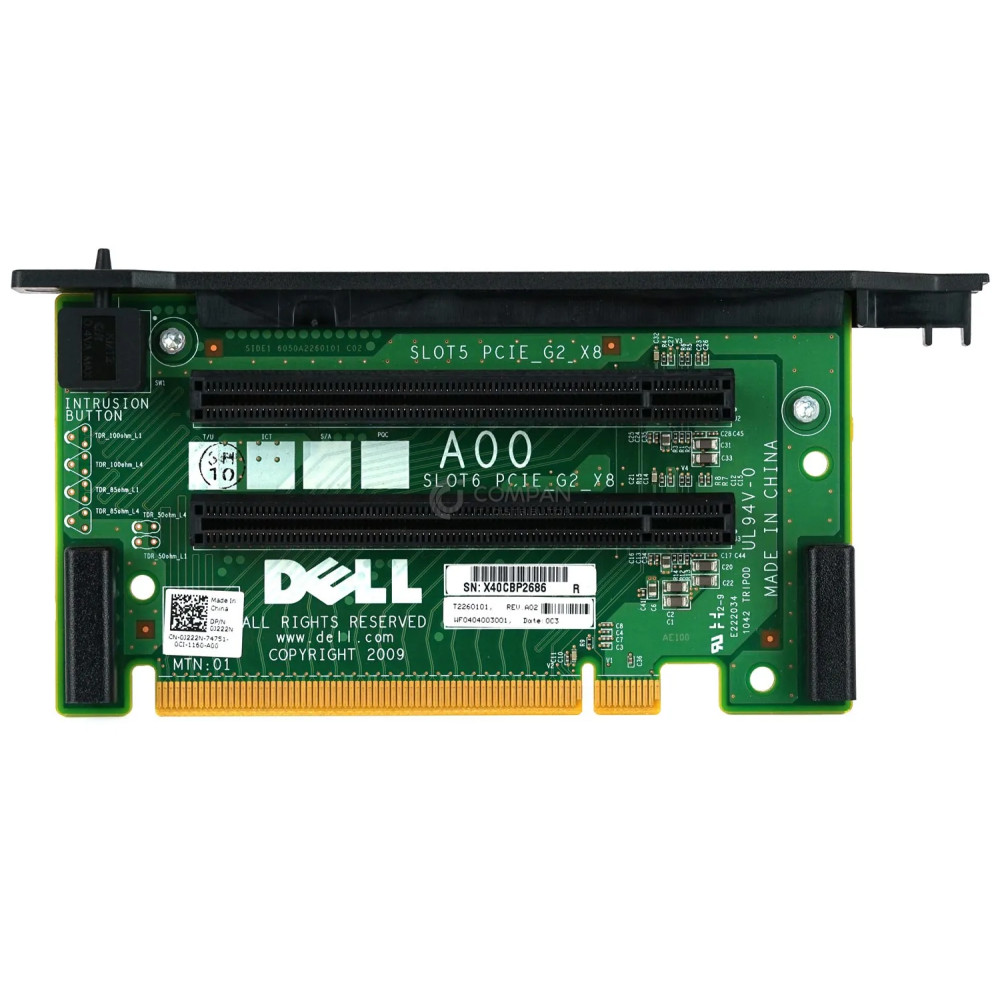 J222N DELL RISER BOARD PCI-E FOR R715 R810 R815 0J222N