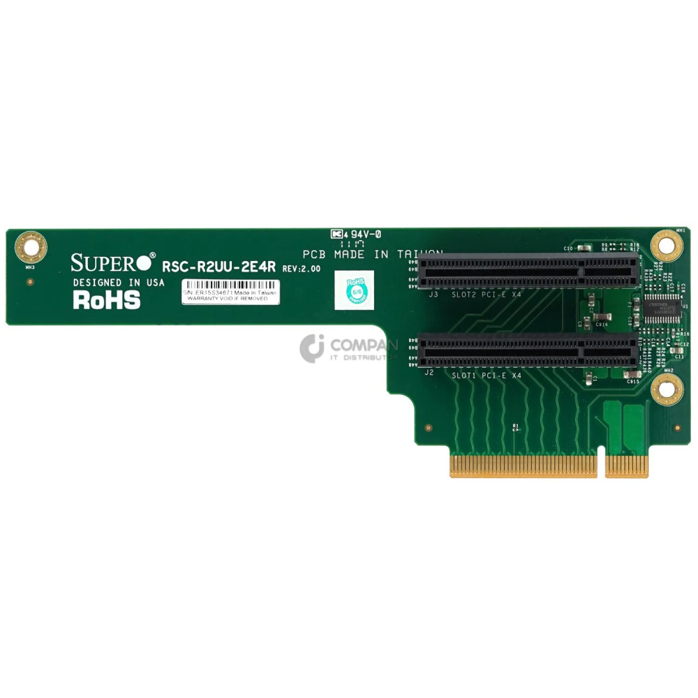 RSC-R2UU-2E4R SUPERMICRO RISER CARD 2U RIGHT SLOT 2X PCI-EXPRESS X4 -