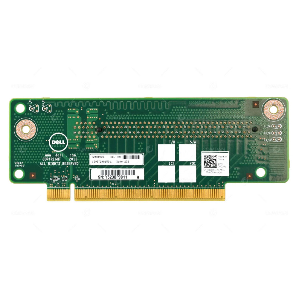 6DJ41 DELL RISER CARD BOARD SINGLE PCI-E X16 SLOT FOR DELL POWEREDGE C6220