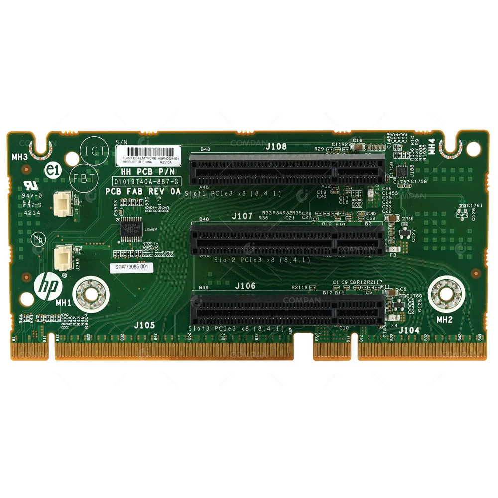 743024-001 HP RISER THREE SLOT PCIE X8 FOR DL180 WITH CAGE 779085-001, 769067-001