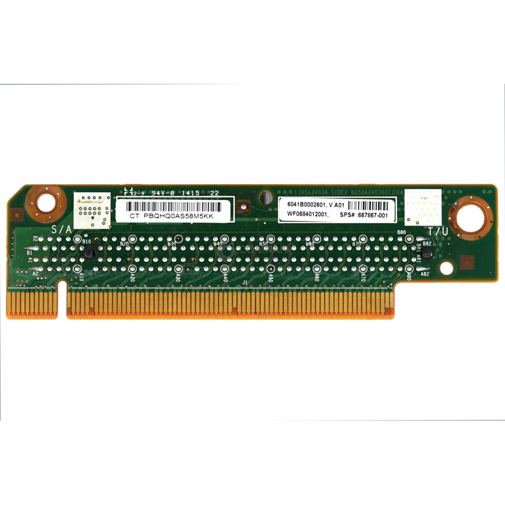 667867-001 HP RISER CARD SINGLE SLOT PCI-E X16 FOR HP PROLIANT DL380P G8