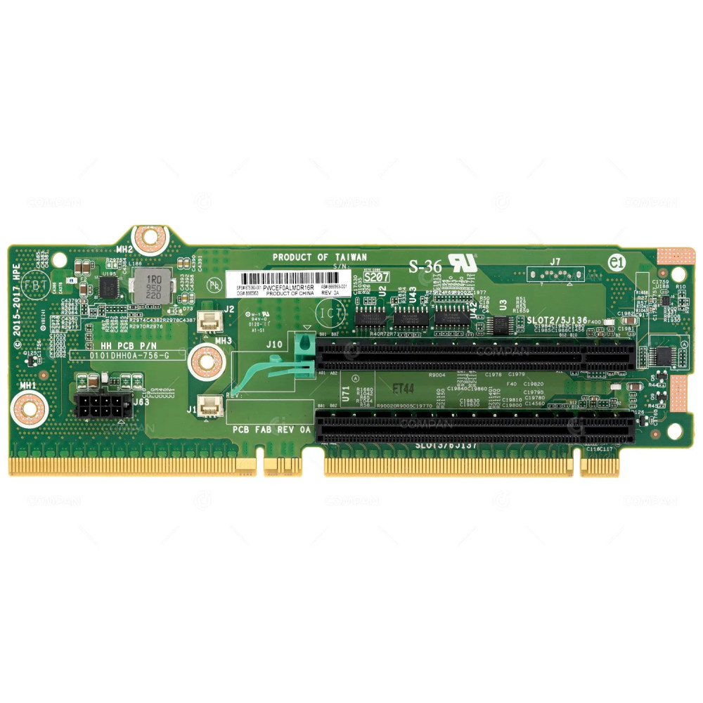 875060-001 HP RISER CARD S-36 2SLOT X16 PCI-E WITH CAGE FOR PROLIANT DL380 G10
