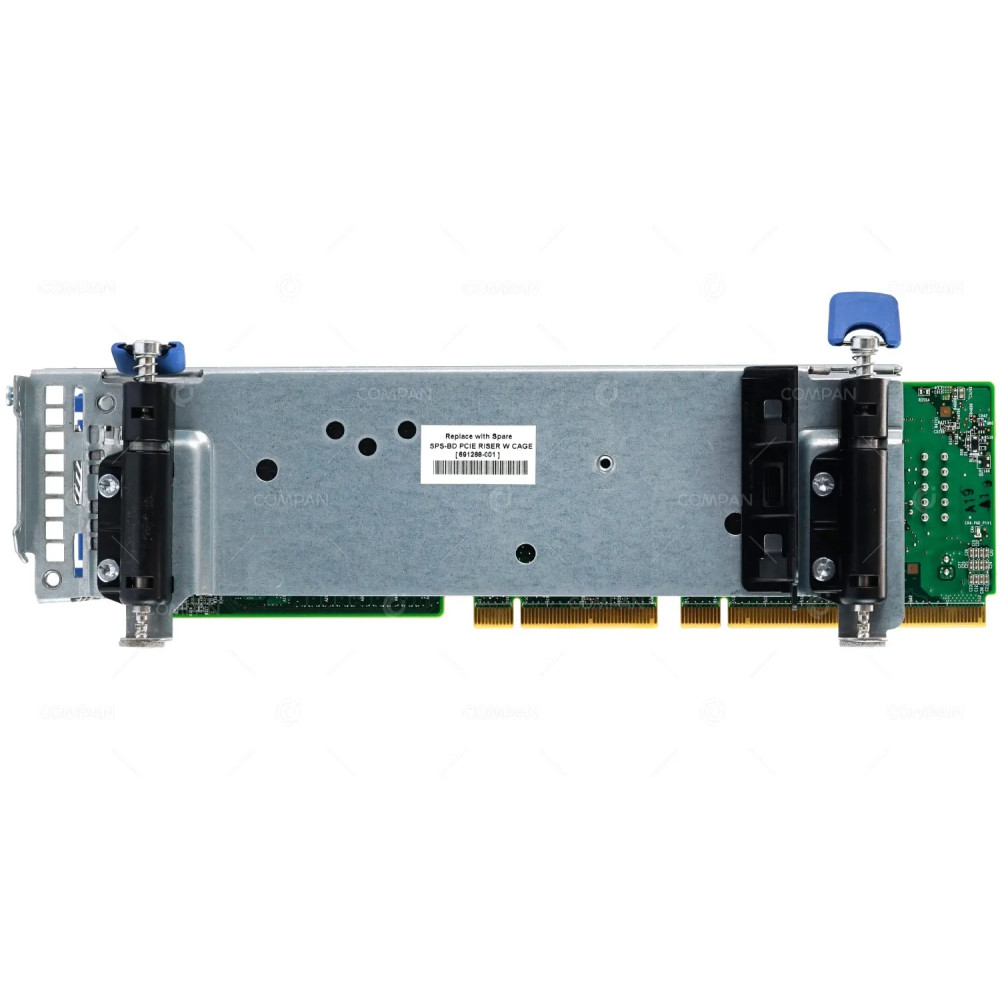 691269-001 HP SECONDARY RISER BOARD SPS-BD PCI-E SLOT4X16 SLOT5X8 SLOT6X8 WITH CAGE FOR PROLIANT DL385P G8 691268-001