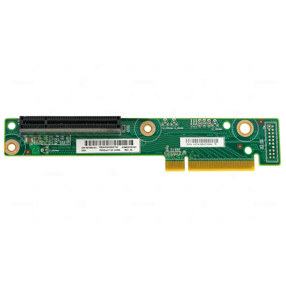 667866-001 HP RISER BOARD 1 SLOT PCIE X8 FOR HP PROLIANT DL360P G8