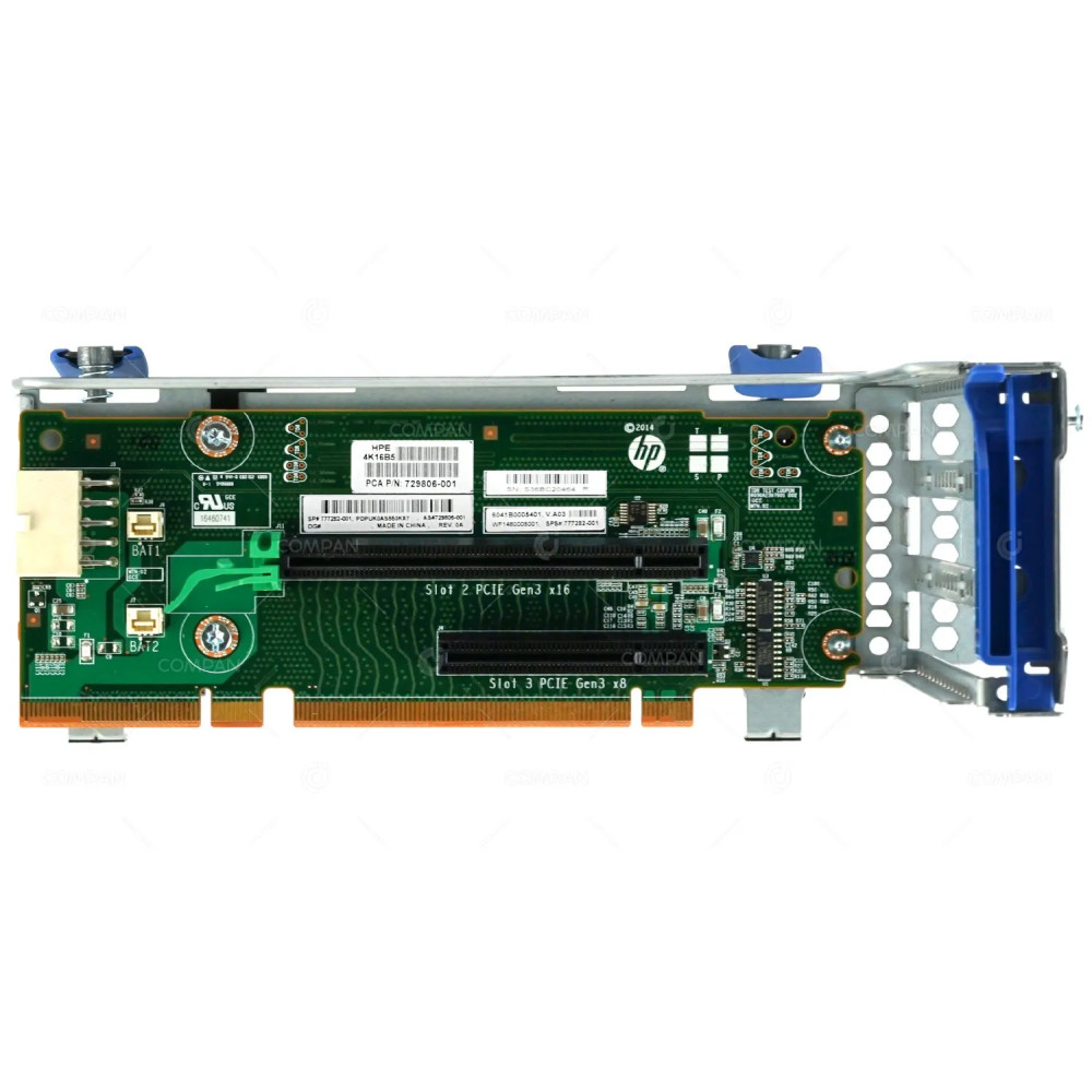 777282-001 HP RISER CARD PRIMARY OPTIONAL 2 SLOT PCIE GEN3 X16 GEN3 X8 WITH BRACKET FOR PROLIANT DL380 DL388 G9