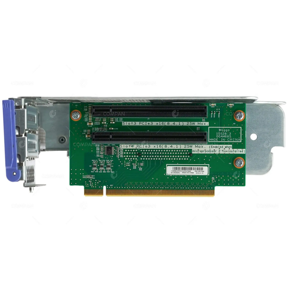 00Y7544 IBM RISER CARD 2SLOT 2X16 1X8 PCIE FOR SYSTEM X3630 M4 00AL970Y, 00AM685