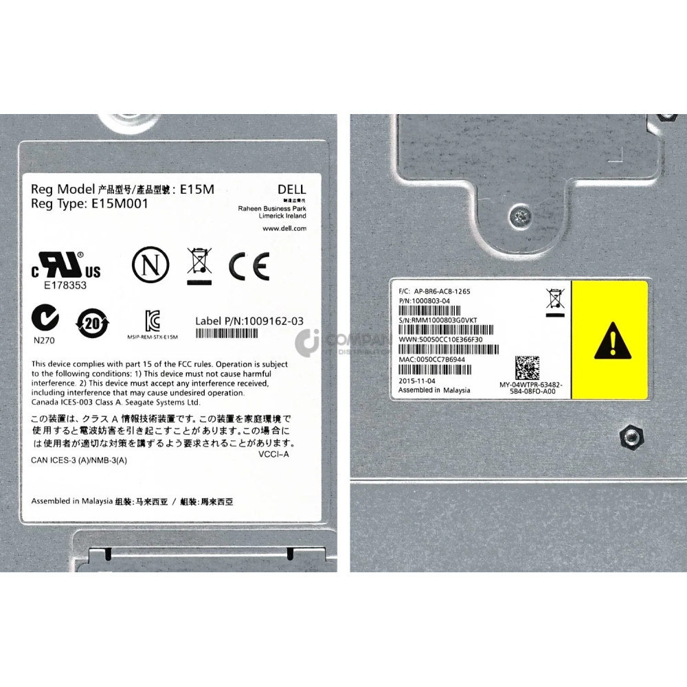 4WTPR DELL COMPELLENT SCV2020 12G SAS TYPE B CONTROLLER MODULE FOR SCV2000, SCV2020- 1000803-04