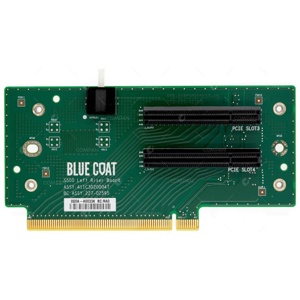 411C30200047 BLUE COAT S500 LEFT RISER BOARD 227-02595
