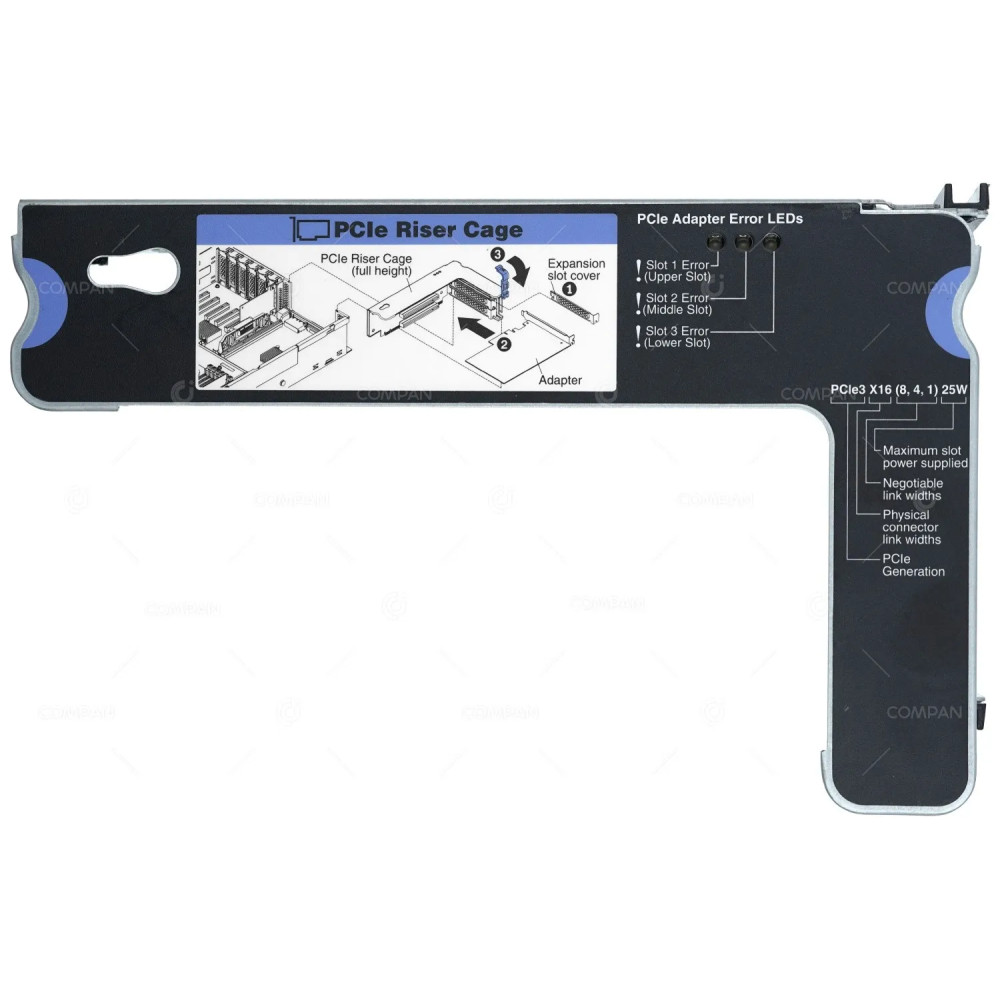 46C9742 IBM RISER CARD 3 SLOT PCIE3 X16 FOR SYSTEM X3750 M4 01016LB00-000-G,46W8308