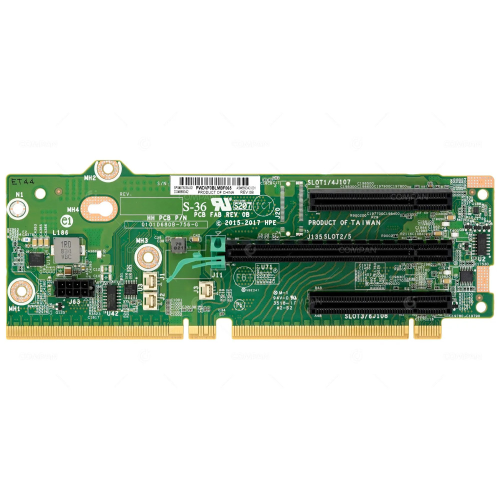 875058-001 HP SINGLE SLOT X16 DUAL SLOT X8 RISER CARD FOR DL380 G10 869342-001