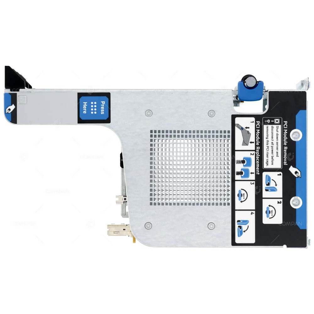 871819-001 HP RISER CARD PCIE X16 + 2-BAY BACKPLANE WITH CAGE FOR DL380 G10