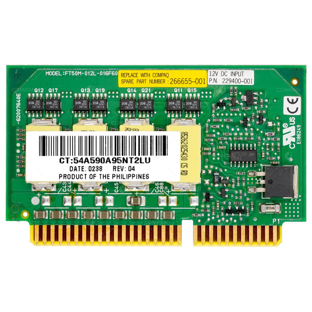 266655-001 HP VOLTAGE REGULATOR MODULE FOR DL580 G2 229400-002