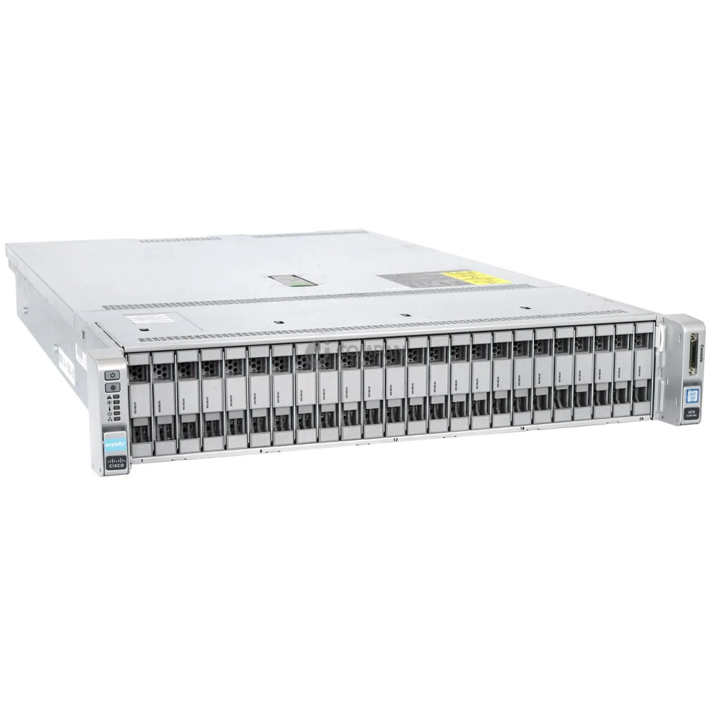 UCS C240 M4-26SFF CISCO SYSTEMS INC UCSC-C240-M4SX 2X INTEL XEON E5-2640 V3 @ 2.60GHZ RAM 512GB(16X 32GB DDR4 16X 2133MHZ ) 2X 400GB 8X 1TB(10X SAS 2X SSD )