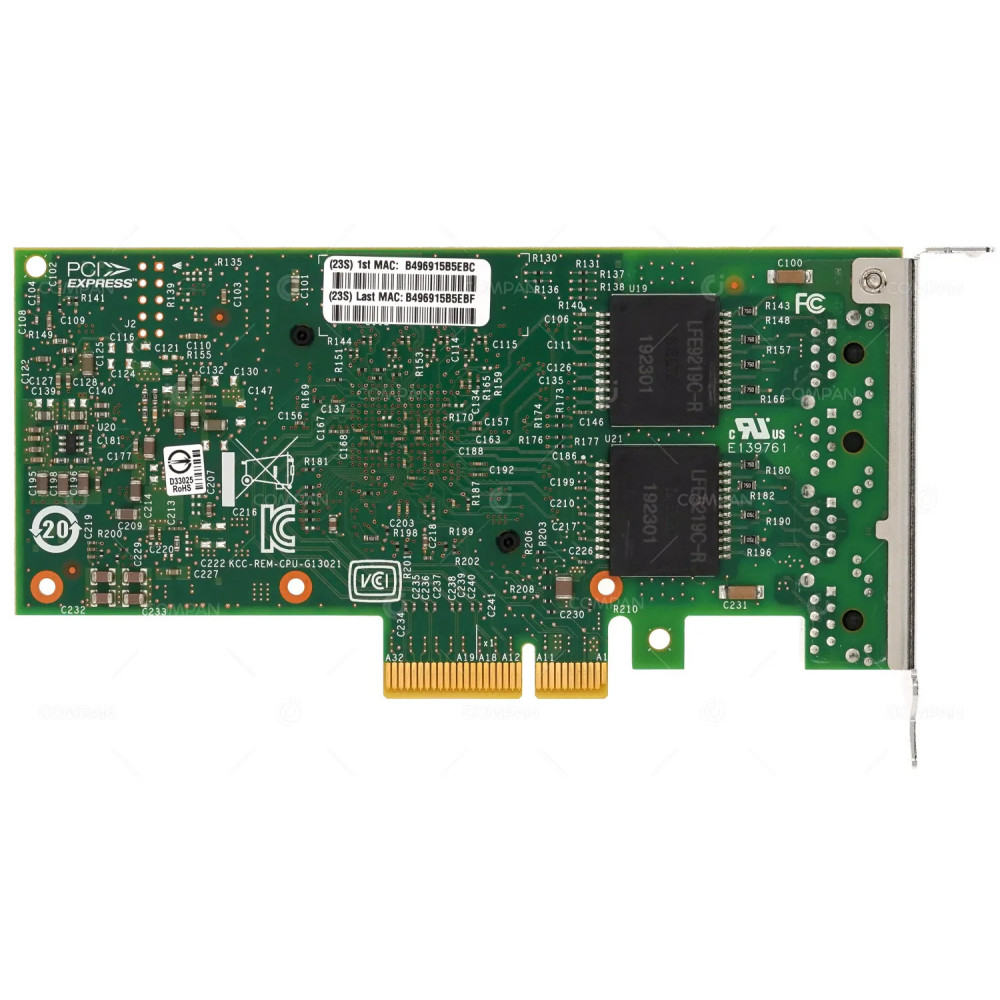 00YK613 LP LENOVO I350-T4 QUAD PORT 1GB ETHERNET PCIE ADAPTER LOW PROFILE FOR THINKSYSTEM SR 200001266691, I350-T4