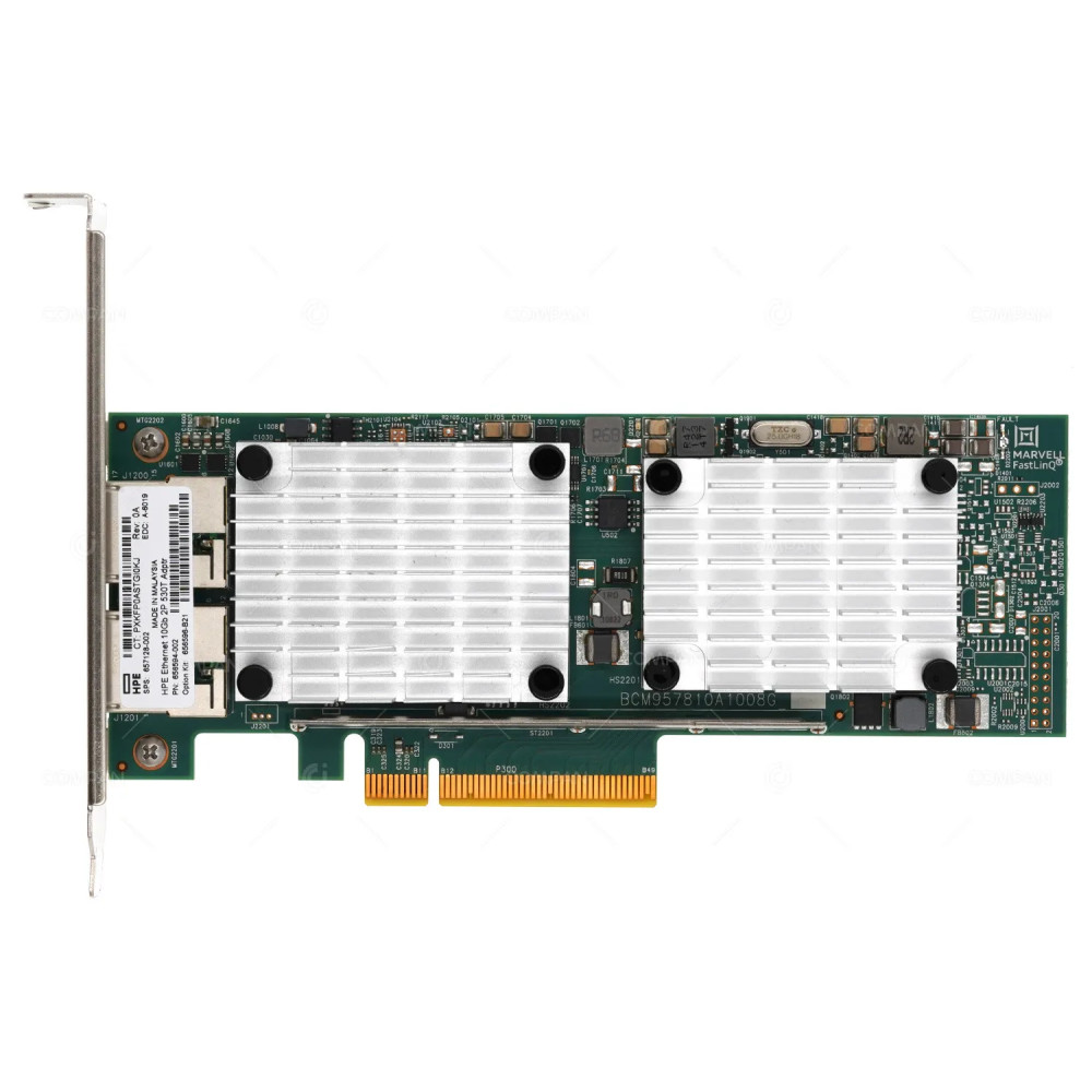 657128-002 HP 530T DUAL PORT 10GB PCI-E RJ45 ETHERNET ADAPTER G8 G9 656594-002, 656596-B21, BC0410404-01, BCM957810A1008GHP, 656596-B21