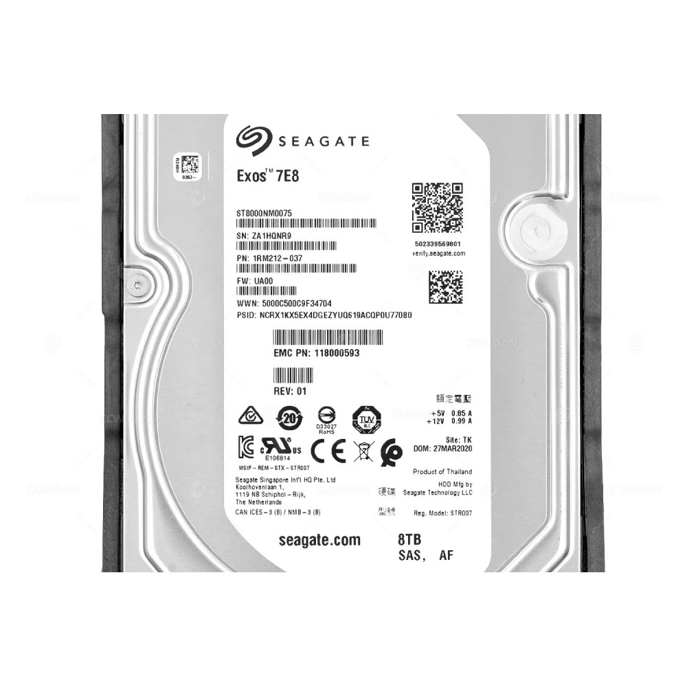 005053367  EMC HARD DRIVE 8GB 12G 7.2K SAS 3.5 LFF FOR DS60